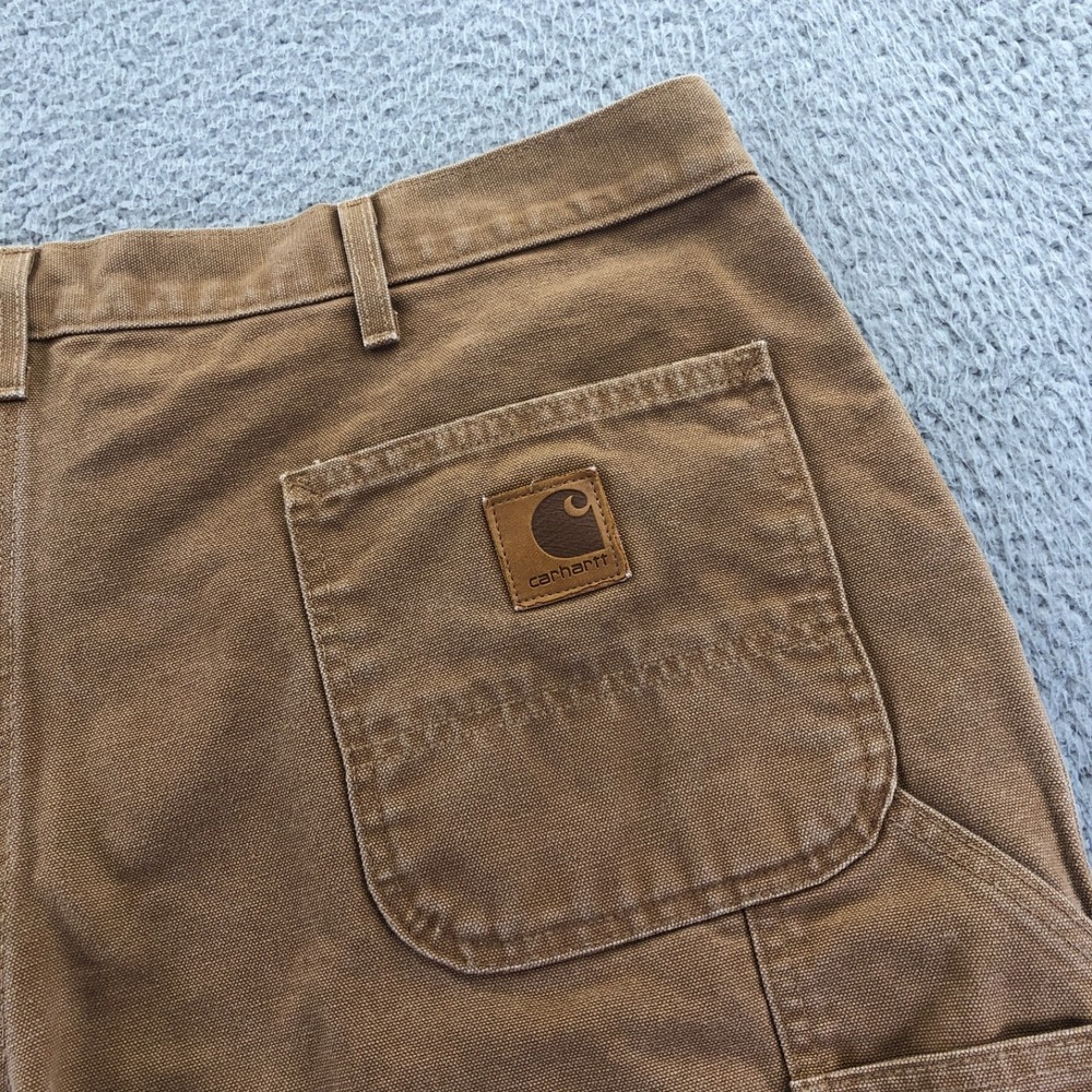 Vintage Carhartt Shorts Mens 40 Brown Duck Canvas Carpenter Union Made In USA - Picture 4 of 10